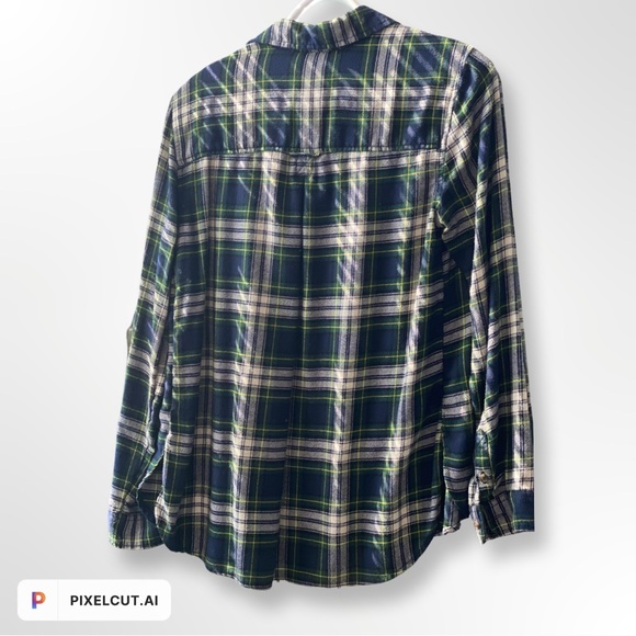 American Eagle Outfitters Ahhmazingly Soft Flannel Boyfriend Shirt Size Small - Picture 2 of 3